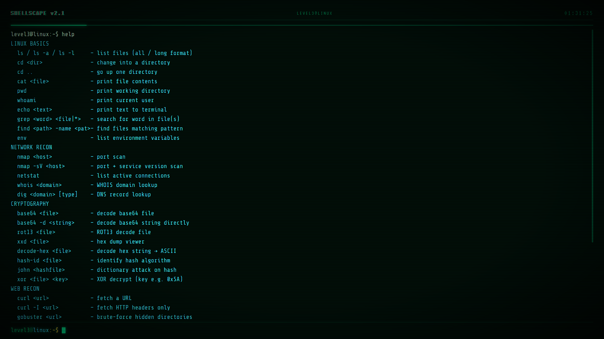 Shellscape screen 5