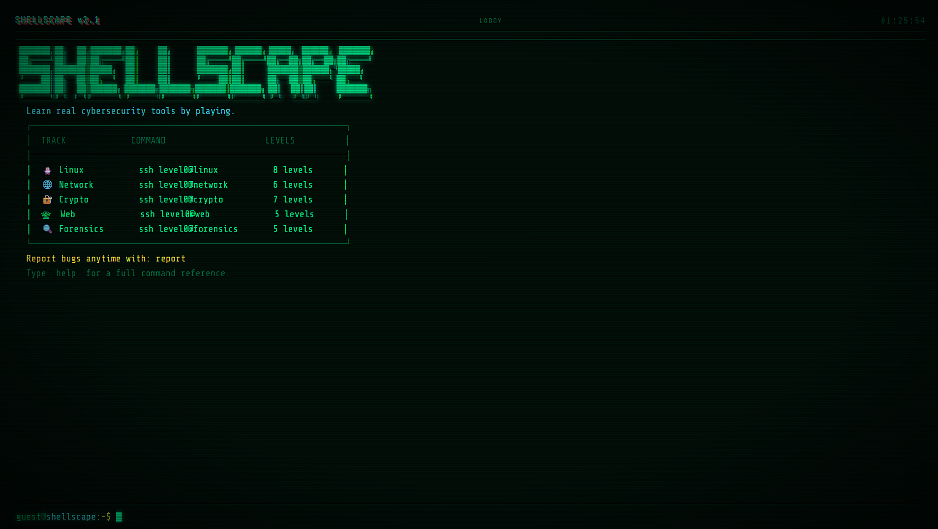 Shellscape screen 1