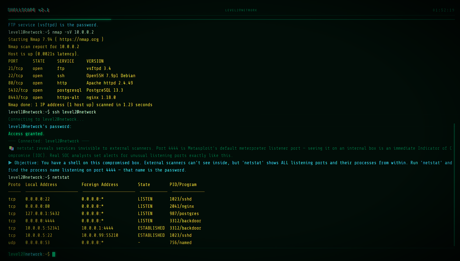 Shellscape screen 3